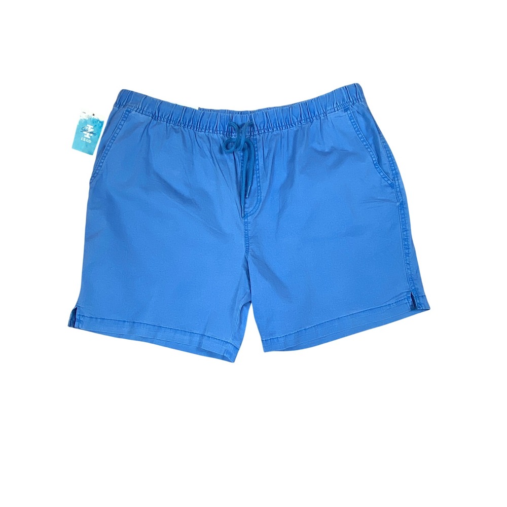 IZOD Saltwater Club Chino Pull On Shorts Men XXL Blue Stretch Coastal Beach NWT